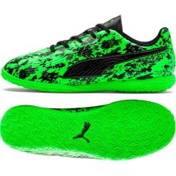 Buty halowe Puma One 19.4 It Jr 105504 04. Zielone buty sportowe męskie Puma, z materiału, bez zapięcia, do piłki nożnej. W wyprzedaży za 199,00 zł.