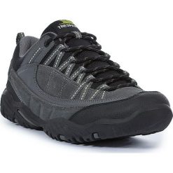 Skórzane buty turystyczne "Taiga" w kolorze szarym. Szare buty trekkingowe męskie Trespass Men, ze skóry, na sznurówki. W wyprzedaży za 175,95 zł.