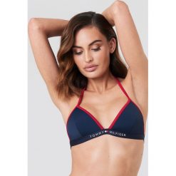 Stroje kąpielowe damskie: Tommy Hilfiger Góra bikini Fixed Triangle – Navy