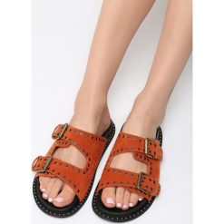 Pomarańczowe Klapki To The Sea. Brązowe crocsy damskie Born2be, z materiału, na platformie. Za 69,99 zł.