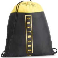Plecak PUMA - Bvb Fan Gym Sack 075977 01 Puma Black/Cyber Yellow. Czarne plecaki męskie Puma, bez wzorów, z materiału, sportowe. Za 79,99 zł.