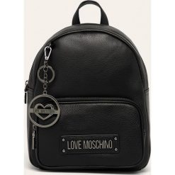 Love Moschino - Plecak. Czarne plecaki damskie Love Moschino, bez wzorów, ze skóry. Za 1199,00 zł.