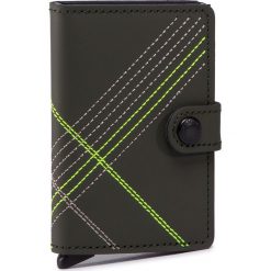 Mały Portfel Męski SECRID - Miniwallet MSt Stitch Linea Lime. Zielone portfele męskie Secrid, bez wzorów, ze skóry. Za 249,00 zł.