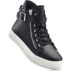 Wysokie sneakersy bonprix czarny. Czarne buty sportowe damskie bonprix. Za 109,99 zł.
