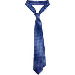 Krawat Niebieski w Kwiatki. Niebieskie krawaty męskie LANCERTO, w kwiaty, z tkaniny, eleganckie. W wyprzedaży za 39,90 zł.