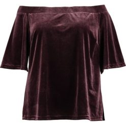Bluzki asymetryczne: City Chic PLUSH OFF SHOULDER Bluzka ox blood