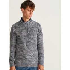 Sweter z kołnierzem - Granatowy. Niebieskie swetry klasyczne męskie marki Reserved, l. Za 139,99 zł.