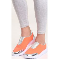 Pomarańczowe Buty Sportowe Siggy. Brązowe buty sportowe damskie marki Born2be, z materiału. Za 49,99 zł.