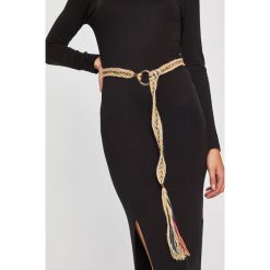 Answear - Pasek. Paski damskie ANSWEAR, w paski, ze lnu. W wyprzedaży za 29,90 zł.