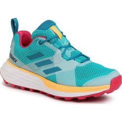 Buty adidas - Terrex Two W FV7354 Turquoise/Active Teal/Solar Gold. Zielone buty sportowe damskie Adidas, bez wzorów, z tworzywa sztucznego, sportowe, do biegania, adidas terrex. Za 399,00 zł.