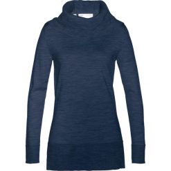 Sweter Premium z szerokim golfem bonprix ciemnoniebieski. Niebieskie swetry damskie bonprix, bez wzorów, bez rękawów. Za 109,99 zł.