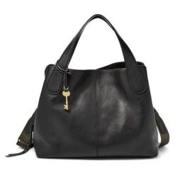 Fossil torebka damska Maya Satchel czarna. Czarne torebki klasyczne damskie Fossil, bez wzorów, bez dodatków. Za 1019,00 zł.