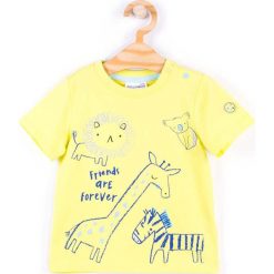 Coccodrillo - T-shirt dziecięcy 62-86 cm. Białe t-shirty chłopięce marki COCCODRILLO, m, z nadrukiem, z elastanu, z okrągłym kołnierzem. Za 39,90 zł.