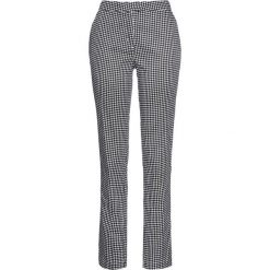 Spodnie Regular Fit Straight bonprix czarno-biały w kratę. Czarne spodnie damskie bonprix, w paski. Za 109,99 zł.