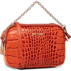 Torebka GINO ROSSI - Croco 0002-LIB Orange. Pomarańczowe listonoszki damskie Gino Rossi, bez wzorów, ze skóry, bez dodatków. Za 249,99 zł.