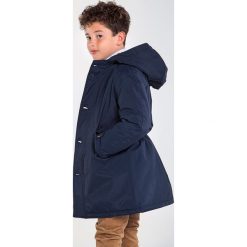 Mayoral - Kurtka dziecięca 128-172 cm. Niebieskie kurtki chłopięce Mayoral, bez wzorów, z elastanu, długie, z kapturem. Za 263,90 zł.