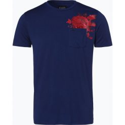 Guess Jeans - T-shirt męski, niebieski. Szare t-shirty męskie z nadrukiem marki Guess Jeans, l, z bawełny. Za 129,95 zł.