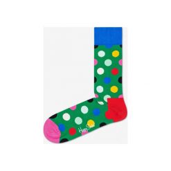 Happy Socks Big Dot Skarpetki Zielony. Zielone skarpetki męskie Happy Socks, w grochy, z elastanu. Za 51,95 zł.