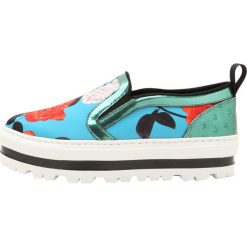 MSGM Półbuty wsuwane black/orange/turqouise. Czarne półbuty damskie marki MSGM, ze skóry. W wyprzedaży za 619,50 zł.