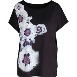 Bluzki asymetryczne: Czarny T-shirt Cinnamon