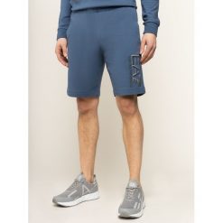 Szorty sportowe EA7 Emporio Armani 3HPS73 PJ05Z 1529. Niebieskie spodenki sportowe męskie EA7 Emporio Armani, xl, bez wzorów, z bawełny, sportowe. Za 329,00 zł.