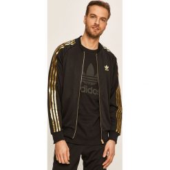 Adidas Originals - Bluza. Czarne bluzy męskie adidas Originals, s, z aplikacjami, z poliesteru, z kapturem, bez rękawów, bez kaptura. Za 379,90 zł.