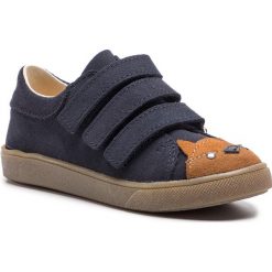 Sneakersy MRUGAŁA - 3280/9-73 Fox Blu. Niebieskie trampki chłopięce Mrugała, z aplikacjami, ze skóry, na rzepy. Za 209,00 zł.