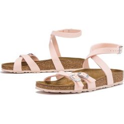BIRKENSTOCK BLANCA > 1015842. Sandały damskie Birkenstock, w paski, ze skóry, street, bez obcasa, z paskami. W wyprzedaży za 219,99 zł.