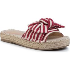 Espadryle TWINSET - Ciabattina 201LMPZRR Bic.True Red/Ottico 05080. Czerwone espadryle damskie Twinset, bez wzorów, z tworzywa sztucznego, bez obcasa. Za 459,00 zł.