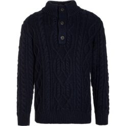 GAP CABLE BUTTON MOCK Sweter true indigo. Niebieskie swetry chłopięce marki GAP, z bawełny. W wyprzedaży za 135,20 zł.