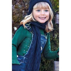 Mayoral - Sweter dziecięcy 92-134 cm. Zielone swetry dziewczęce Mayoral, z poliesteru, z okrągłym kołnierzem. W wyprzedaży za 89,90 zł.