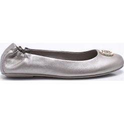 Tommy Hilfiger - Baleriny. Szare baleriny damskie marki TOMMY HILFIGER, ze skóry. W wyprzedaży za 269,90 zł.