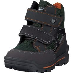 Botki "Frisco" w kolorze szaro-zielonym. Szare buciki niemowlęce Pepino, z materiału, bez zapięcia. W wyprzedaży za 169,95 zł.