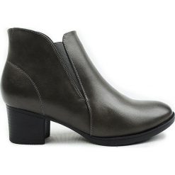 Botki damskie Wishot. Szare botki damskie Wishot, eleganckie, bez obcasa, na obcasie, na zamek. Za 149,00 zł.