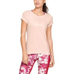 Under Armour HeatGear® Koszulka Beżowy. Brązowe koszulki damskie Under Armour, xs, bez wzorów, z elastanu, bez kołnierzyka, z krótkim rękawem. Za 137,95 zł.