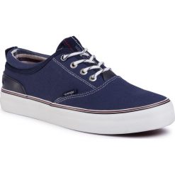 Tenisówki WRANGLER - Epic Board WM01020A Navy 016. Niebieskie półbuty męskie Wrangler, na co dzień, bez wzorów, z gumy, eleganckie, bez zapięcia. Za 209,00 zł.