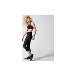 Rybaczki do biegania RUN DRY+ FEEL damskie. Czarne rybaczki damskie KALENJI, l, bez wzorów, z elastanu. Za 59,99 zł.