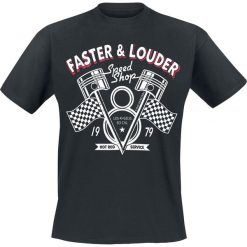 King Kerosin Faster & Louder T-Shirt czarny. Czarne t-shirty męskie z nadrukiem marki King Kerosin, l, z bawełny, z okrągłym kołnierzem. Za 99,90 zł.