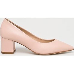 Solo Femme - Czółenka. Różowe buty ślubne damskie marki Solo Femme, ze skóry, na obcasie. Za 339,90 zł.