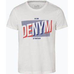 Tom Tailor Denim - T-shirt męski, biały. Białe t-shirty męskie TOM TAILOR DENIM, m, bez wzorów, z denimu, bez kołnierzyka. Za 39,95 zł.