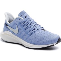 Buty NIKE - Air Zoom Vomero 14 AH7858 400 Aluminium/Sail/Black. Niebieskie buty sportowe damskie Nike, bez wzorów, z tworzywa sztucznego, sportowe, do biegania, nike zoom. W wyprzedaży za 499,00 zł.