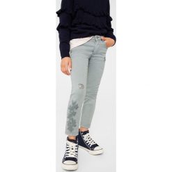 Mango Kids - Jeansy dziecięce Patri 110-164 cm. Szare jeansy dziewczęce marki Mango Kids, z bawełny. W wyprzedaży za 39,90 zł.
