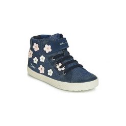 Buty Dziecko Geox B KILWI GIRL. Niebieskie trampki dziewczęce Geox, bez wzorów, bez zapięcia. Za 195,30 zł.