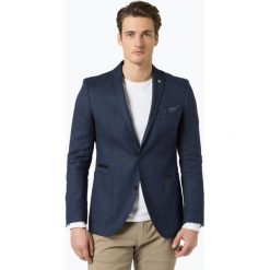 Marynarki męskie slim fit: CG – Marynarka męska z dodatkiem lnu – Arminato, niebieski