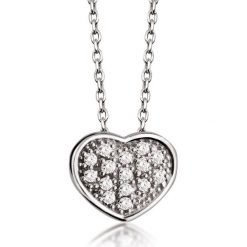 Łańcuszki męskie: PROMOCJA Białe Złoto Wisiorek – złoto białe 585, Diament 0,08ct