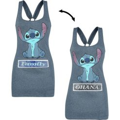 Lilo & Stitch Ohana Family Top damski odcienie niebieskiego. Niebieskie bluzki damskie marki Lilo & Stitch, xl, z nadrukiem, z okrągłym kołnierzem, z długim rękawem. Za 134,90 zł.