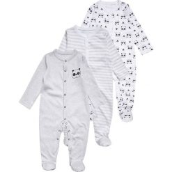 Bielizna chłopięca: mothercare UNISEX PANDA SLEEPSUIT BABY 3 PACK Piżama black/white