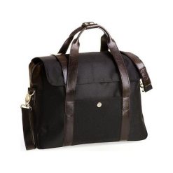 Stylowa torba męska na ramię czarna. Czarne torby męskie skórzane Brødrene, bez wzorów, ze skóry, eleganckie, na ramię. Za 379,00 zł.