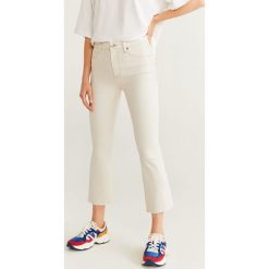 Mango - Jeansy Bootcrop. Białe jeansy damskie Mango, m, z podwyższonym stanem. Za 139,90 zł.