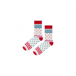 Skarpetki Red Stripes N Dots. Białe skarpetki męskie Soxstory, w paski. Za 16,00 zł.